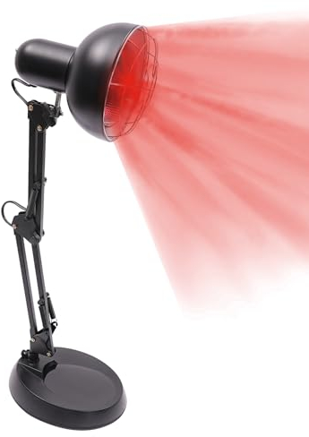 MINRS Infrarotlampe Rotlichtlampe Wärmelampe Infrarotlichtlampe 150 Watt Höhenverstellbare Rotlichttherapiegerät Rotlicht Strahler zur Schmerzlinderung und Muskelentspannung