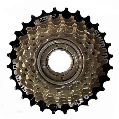 Airuzara 7-Speed Bicycle Freewheel TZ500 Screw On Multiple Freewheel Bicycle Multiple Freewheel 14-28 - Compatible with Urban Commuter, Utility, Leisure, and Bike-Share Bicycles