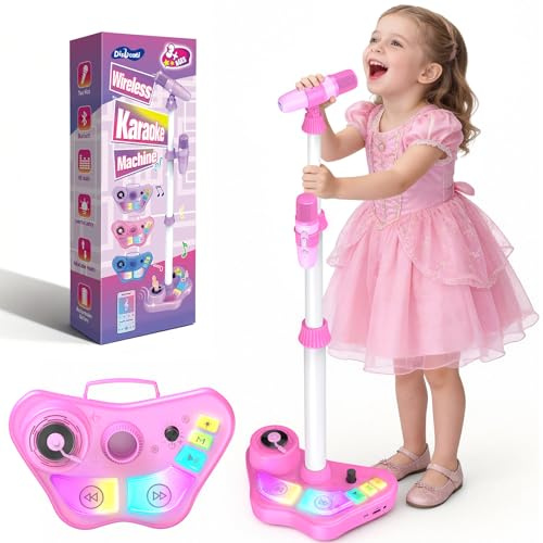 Geschenk Spielzeug Mädchen 3-12 Jahre, Karaoke Maschine mit Mikrofon Kinder