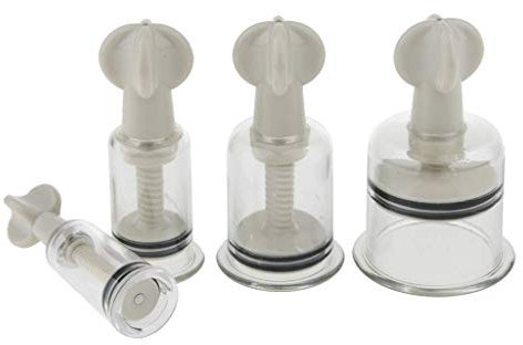 Tubayia - Set di 4 coppette in vetro per massaggio e sottovuoto