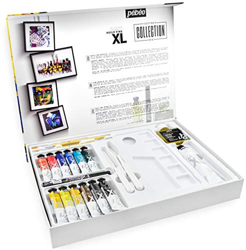 PEBEO XL Studio - Juego de pintura al óleo - Caja de colección de artistas profesionales - Juego de 23