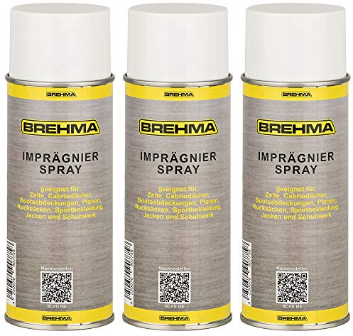 BREHMA 3X Imprägnierspray, Imprägnierung, Textilien, Zelte, Cabriodächer, Markissen, Wasser- und schmutzabweisend