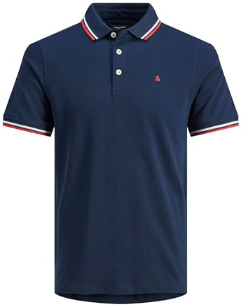 Jack & Jones Jjepaulos Polo Ss Noos Pls Camisa de polo, Hombre, Navy Blazer, 4XL Grande