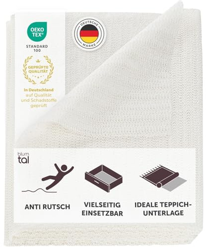 Blumtal Antirutschmatte 80x150 cm - Teppich Antirutschunterlage aus Vinyl - zuschneidbare Antiruschmatte für Teppich - Schubladenmatte - Anti Rutsch Teppichunterlage - Antirutschmatte Teppiche 1er Set