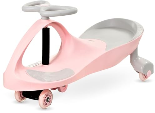 TWISTCAR Roze - Coche para Niños con LED Rosa y Volante Juguete - Correpasillos sin Pilas hasta 120kg - Coches para Niños y Adultos con Ruedas Luminosas - Juguete Desarrollo Coordinación