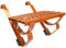 DAPRONA Laufrost Set für gewellte Dachziegel 40cm, Dachtritte für Schornsteinfeger Ziegelrot, inkl. Montagematerial für sichere Dachbegehung