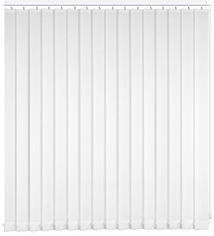 XINGWANGG Blanco Cortina Lamas Verticales Translúcida Persianas Venecianas Blackout de Tela de Poliéster,Estores de Filtrado de Luz para Interior Ventana,Personalizables,Ancho x Alto (100cm x 280cm)
