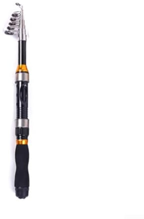 Caña telescópica de pesca y carrete Com-bos, caña de pescar telescópica de 1,7 m a 2,3 metros, combo de pesca giratorio para principiantes, viajes, agua dulce salada (1,7 m, negro)