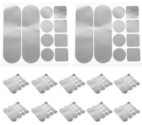 LALAFINA de Parches de Aluminio Accesorios de Sellado y Reparación Fácil 12 Hojas para Utensilios de Cocina para Ollas y Campanas Extractoras