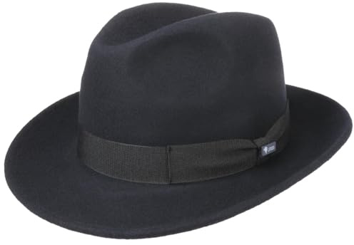 LIPODO Sombrero Bogart Basic 100% Fieltro de Lana Fedora Mujer Hombre Made in Italy Verano Invierno