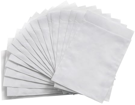 Mini Flachbeutel Papier, 50 Stück: Papiertüten Weiß, Tüten Klein, Geschenktüte für Samen, Süßigkeiten & Gastgeschenke, Papierbeutel zum Befüllen, Samentütchen, Papiertütchen Flach, 5,3 x 7,8 cm