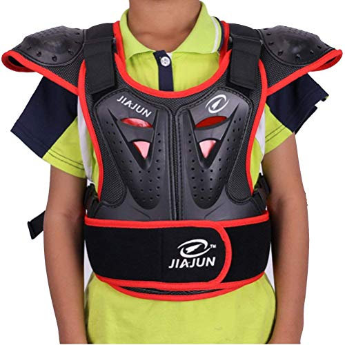 Armor Qtrees Gilet de protection enfant pour moto/dirtbike/motocross/ski/snowboard, Rouge, m
