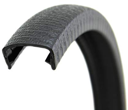 KS17-19S Kantenschutzprofil von SMI-Kantenschutzprofi - PVC Gummi Klemmprofil mit Stahleinlage - Kantenschutz - Schwarz - einfache Montage, selbstklemmend ohne Kleber Klemmbereich 17-19 mm (10 m)