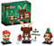 LEGO 40353 Brickheadz Reindeer, Elf and Elfie Toy, Christmas Decorations Gift, Seasonal Building Set