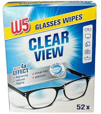 W5 Glasses Lens Cloths 52 Pcs Wipes Cleaning Glasses Camera Phone