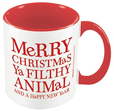 Pyramid International Home Alone Inspired (Merry Christmas Ya Filthy Animal) Red Coloured Inner Mug, 11 oz