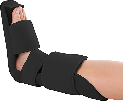 BraceAbility Padded 90 Degree Plantar Fasciitis Boot | Soft Dorsiwedge Night Splint to Stabilize Foot and Ankle, Stretches Plantar Fascia Ligament and Supports Achilles Tendon (Large)
