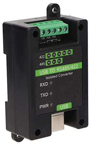 Naroote USB zu RS485 Industrieller Isolierter Konverter, Signalisolierung USB zu RS422 Konverter Mehrfacher Schutz Isolierte Spannung Hohe Zuverlässigkeit für die Industrie