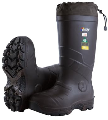 Men's Steel Toe rubber Boots Waterproof Insulated winter Ice work boots Hunting Ice Fishing boots