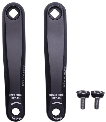 Alps2Ocean Brazos de manivela para bicicleta, 89 mm, 102 mm, 114 mm, 127 mm, 140 mm, 152 mm, 160 mm, 165 mm, 170 mm, 175 mm, disponible en brazo de manivela de bicicleta con agujero de diamante para