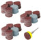 Saipor 300 Stück 25 mm Schleifscheiben Schleifscheiben Körnung 100 180 240 1500 3000 mit Schaft 3 mm Polierteller Stützplatten Schleifpapier für Bohrmaschine