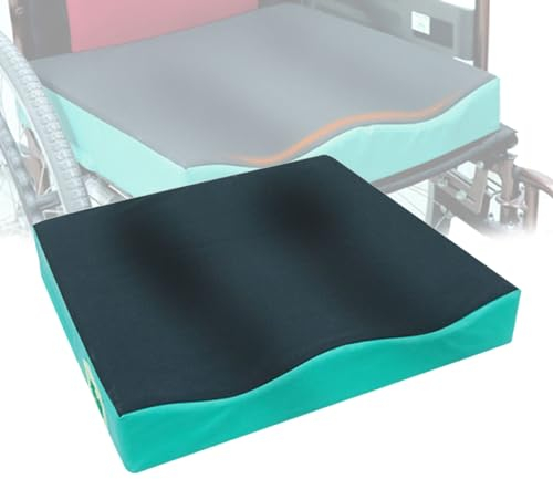 Joyfitness Rollstuhlkissen, Memory-Schaum-Sitzkissen mit rutschfestem Bezug,Rollstuhl Sitzkissen, Rollstuhlkissen zur Druckentlastung, perfekt für Rollstühle, Autos und Stühle