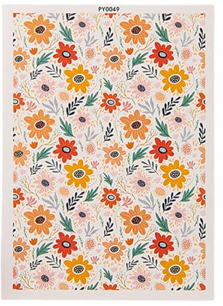 Dcaknri Aquarell-Transferpapier, Gravur, Druck, Ton, Blume, Blatt, dekoratives Papier, handgefertigt, Keramik, Bastelwerkzeug