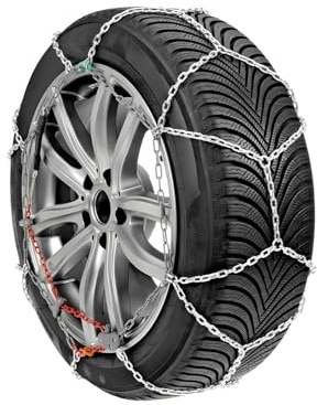 Wintem Catene da Neve in Acciaio Cementato Taglia 14 per Autovetture - Ideali per Camminare su Strade con Neve e Ghiaccio - Sistema di Autotensionamento per un Montaggio più Facile e Veloce