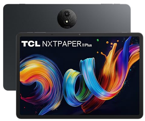 TCL Tab NXTPAPER 11 plus display NXTPAPER 4.0 11,5 tum, Helio G100, 16 GB RAM (8 + 8 GB RAM Expansion), Mem 256 GB, Bat 8 000 mAh, Android 15, 8 MP kamera, metallutförande, IP54, extra USB-kabel