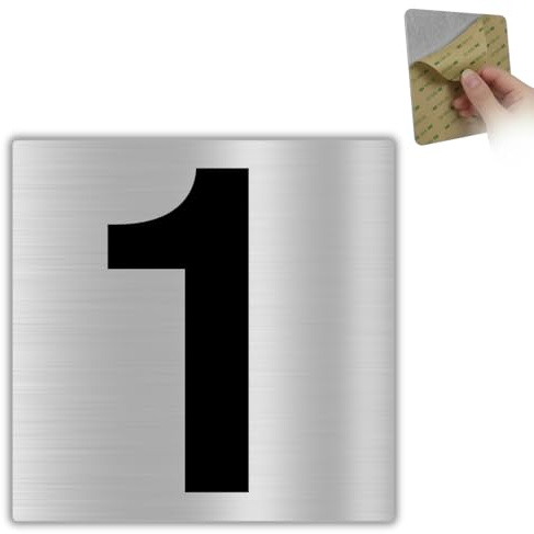 LEIASA | Numéro Maison n. 1-10x10 cm - Aluminium - Plaque Boîte Lettres
