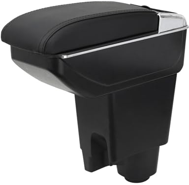YJYWZH Bracciolo Centrale per Citroën Nemo (2008–2017) – Doppio vano Portaoggetti, Funzione Portabicchiere Integrata, Coperchio Scorrevole, Comfort di Guida