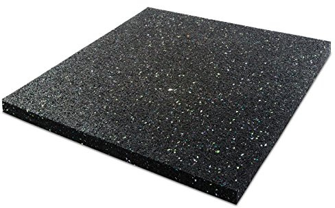 etm - Tapis Anti-Vibration 100x125 cm - Réduit Les Vibrations - Idéal pour Machine à Laver Sèche-Linge - Revêtement de Sol Absorbant Les Chocs - Tapis Anti-Bruit en Caoutchouc recyclé - Épaisseur 2cm