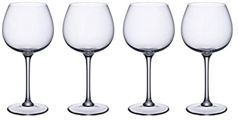 Villeroy & Boch Purismo Wine Rotweinkelch Körperreich und Samtig 4er Set, 550 ml, Kristallglas, Klar