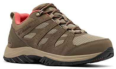 Columbia REDMOND III WATERPROOF Chaussures Basses De Randonnée Et Trekking imperméables Femme, Marron (Pebble x Red Coral), 38 EU