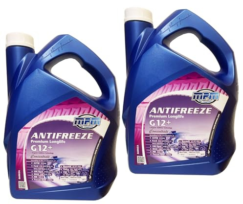 2x MPM 5 Liter Kühlerfrostschutz Konzentrat 86005A Premium Longlife Anti-Freeze Rosa G12+ Kühlflüssigkeit Frostschutz Radiator, Frostschutz bis -40°C