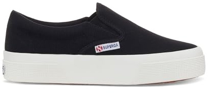 SUPERGA - Sneakers, Donna, Nero, Cotone, Casual, 2740 Platform Slipon, Taglia: 40