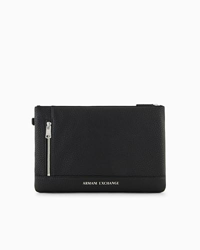 Armani Exchange Men's Esssential, Capri slg, single handle PouchHand-Carry Black,One Size