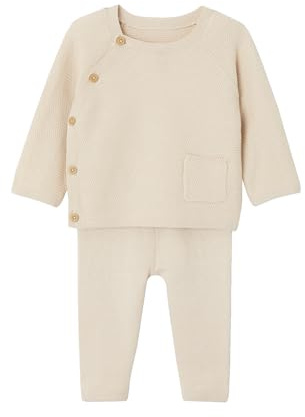 VERTBAUDET Ensemble naissance en tricot pull legging en tricot beige 1M(54CM)