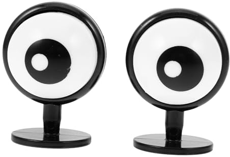 CLISPEED Décoration pour Casque De Moto Œil Accessoire De Casque pour Ski Vélo Et Moto (Noir Œil Rond)