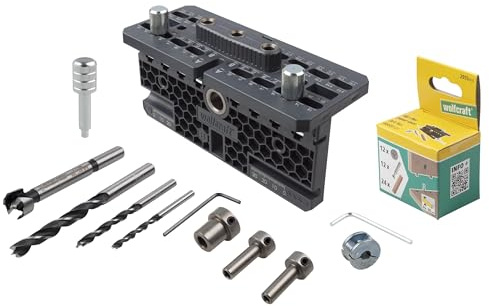 wolfcraft 4665000 - Kit de ferrures excentriques pour meubles - Kit complet pour assemblages vissés lors de construction de meubles