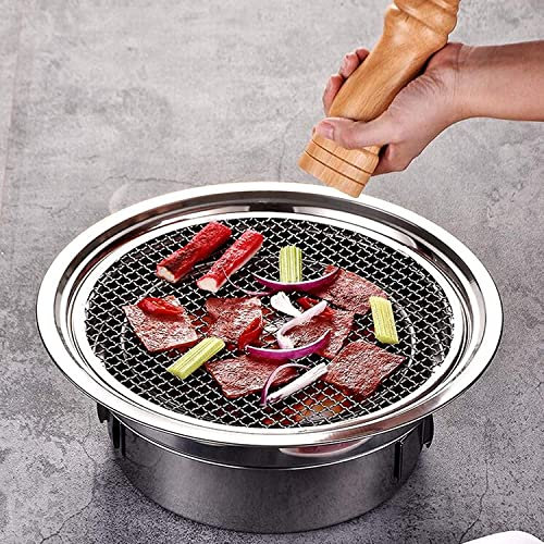Certificación de Seguridad Parrilla de Barbacoa de sobremesa Parrillas de Barbacoa de carbón Redondas Parrilla de Barbacoa de Mesa Ahumador Estufa de Barbacoa para Picnic Jardín Terraza Camp