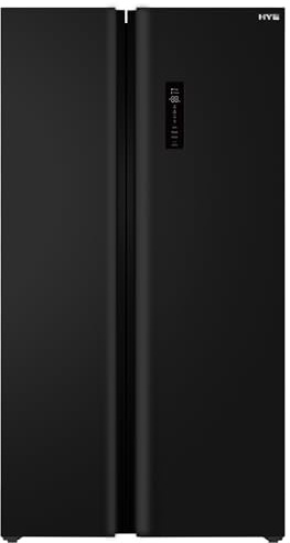 HYE Side By Side American Fridge Freezer - 505L, Frost Free, Black