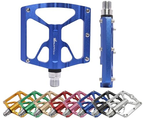 IMPALAPRO Pedales de Plataforma Aluminio CNC Ultraligeros 320g (Azul mar)