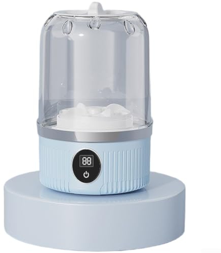 Minilavadora Portátil Recargable USB para Ropa Interior y Calcetines, para lavado para suave con Doble Opción, para ideal Viajes 12.5x20.5cm(Blue)