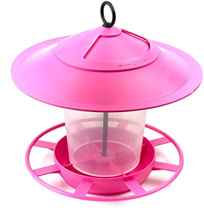 etree Easy Clean Hanging Lantern Bird Feeder (2025 Design) - Prevent Disease & Protect Wildlife Pink Pack of 1