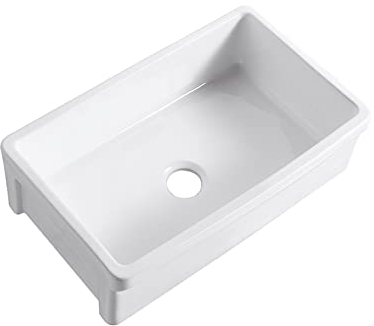 Spüle keramische spülbecken küche waschbecken single bowl küchenspüle einbauwaschbecken spülbecken weiss Anwendung für mehrere Szenarien im Innen- und Außenbereich (Color : White, Size : 915 * 508mm)