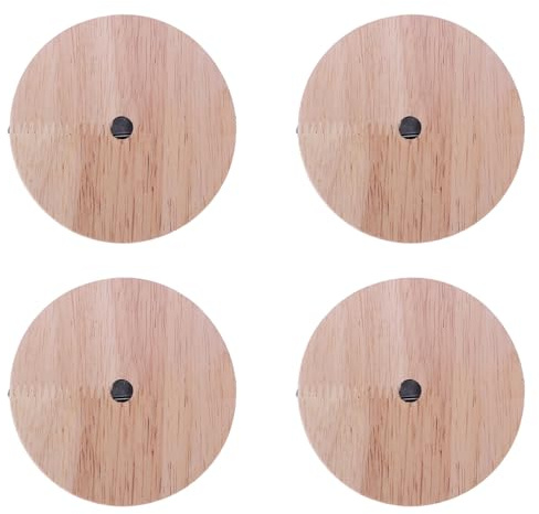 TsoLay 4X Pie de Lámpara Placa de Techo Moderno Estilo Conciso Soporte de Techo de Madera E27 Lámpara Base de Lámpara Accesorios de Iluminación DIY Φ100mm Tornillo Cachee