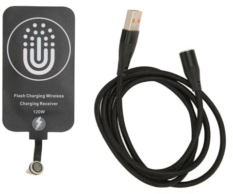 Ricevitore Qi di Tipo C, Ricevitore di Ricarica Wireless USB C Qi di Tipo C, Ricevitore Wireless, Caricatore Adattatore a Induzione Magnetica, per Smartphone con Interfaccia di