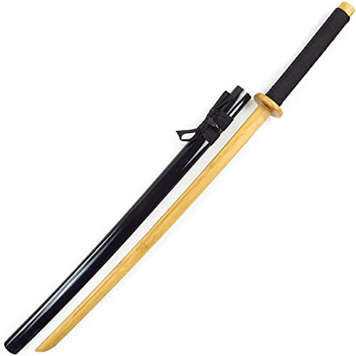 PCZWAS Espada de Madera Espada y Espada Kendo Artes Marciales prácticas Pares de la Hoja de Samurai Japonesa con Espada de Madera y Espada de bambú, bokken, Katana-C||102CM