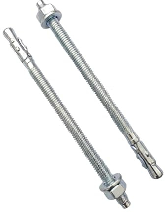 Pernos de Anclaje M6 x 100 mm (20 uds) | Acero Galvanizado | Anclajes Inoxidable para Cargas Pesadas